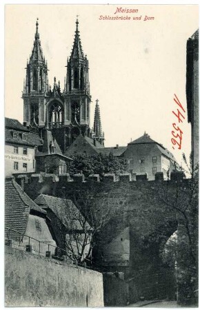 Meißen. Schlossbrücke und Dom
