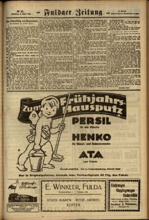 Zweite Ausgabe vom Mittwoch, den 09. April 1924.