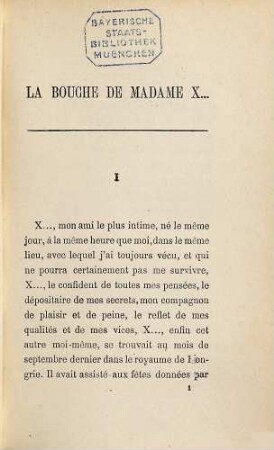 La bouche de madame X...