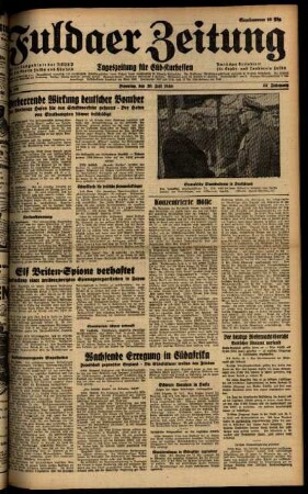 Ausgabe vom Dienstag, den 30. Juli 1940.