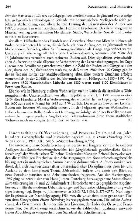 Innerstädtische Differenzierung und Prozesse im 19. und 20. Jahrhundert, geographische und historische Aspekte, hrsg. von Heinz Heineberg, (Städteforschung, Reihe A, 25) : Köln u.a., Böhlau, 1987
