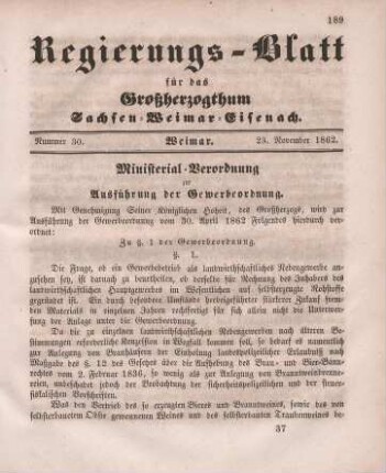 Nr. 30 : 23. November 1862