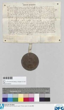 Vidimus des kaiserlichen Landgerichts Nürnberg über die Urfehde des Herman Volkmeyr zu Nürnberg (1375).