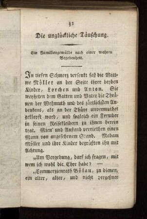 Die unglückliche Täuschung