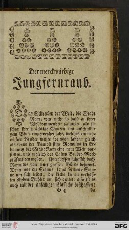 Der merckwürdige Jungfernraub