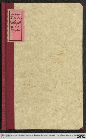 Katalog der Herbst-(Frühjahrs-)Ausstellung Frankfurter Künstler im Frankfurter Kunstverein