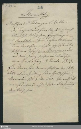 26: Litterarische Notiz