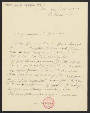Brief an Emil Gutmann, 26.04.1908