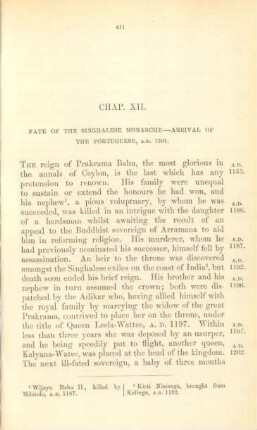 Chap. XII. Fate of the Singhalese monarchy ...