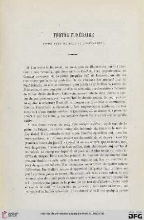 2.Ser. 1.1862/63: Tertre funéraire situé près de Balgau (Haut-Rhin)