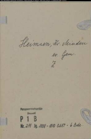 Zivilstandsregister der evangelischen Gemeinde Heimsen, Kreis Minden (GAHT 1808-1810) (Gemeinde: Evangelische Gemeinde Heimsen)