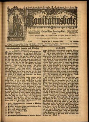 Ausgabe vom Sonntag, den 08. November 1896.