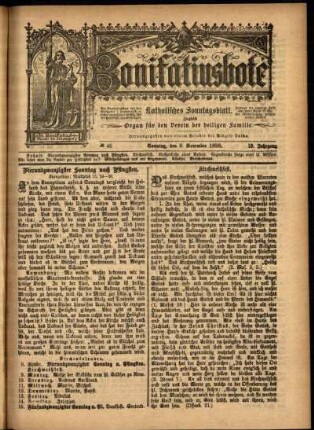 Ausgabe vom Sonntag, den 08. November 1896.