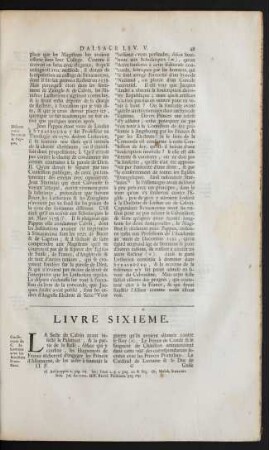 Livre Sixieme