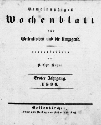 Titelseite einer Zeitung