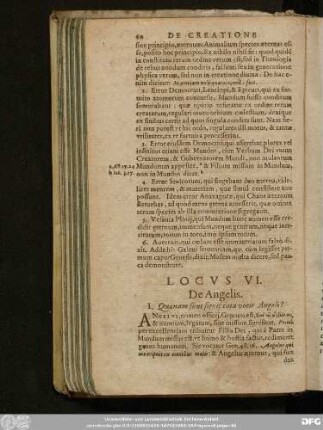 Locus VI. De Angelis.