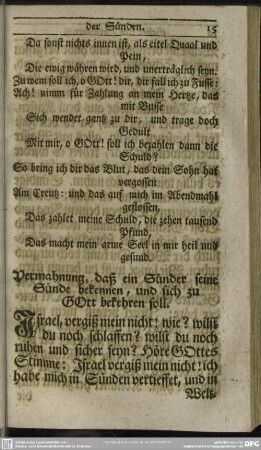 Vermahnung, daß ein Sünder seine Sünde bekennen, und sich zu Gott bekehren soll