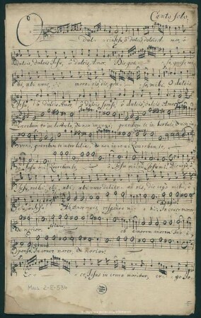 Canto solo.