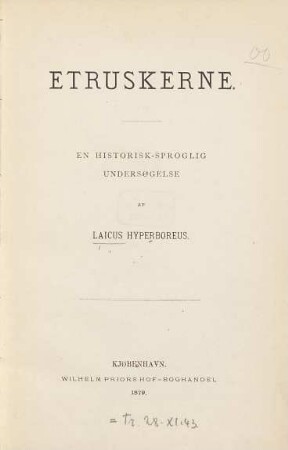 Laicus Hyperboreus, Etruskerne