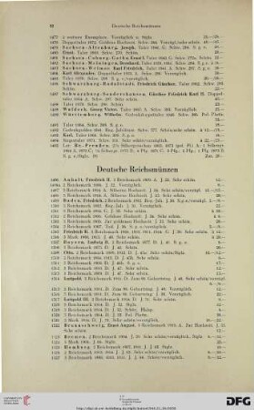 Deutsche Reichsmünzen (Nr. 1496-1722)
