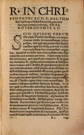 De veritate corporis et sanguinis Dominici in eucharistia