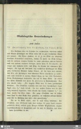 Mykologische Untersuchungen : VII.