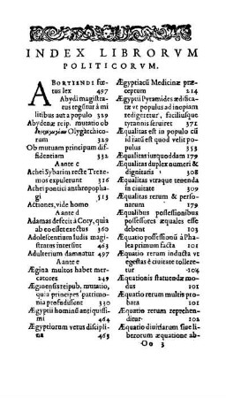 Index librorum politicorum