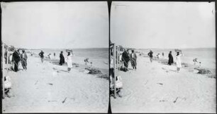 La Baule. Badegäste am Strand