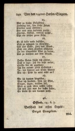 46. Offenb. 14,6.7. ...
