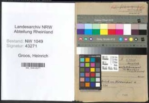 Entnazifizierung Heinrich Groos , geb. 02.03.1897 (Foerster)