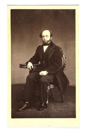 Porträt David Dessau : Foto-/Bildersammlung Stenografische Sammlung. Porträt David Dessau. Photographie. Carte de visite (1863; R. Striegler). Dresden: SLUB P a 0087