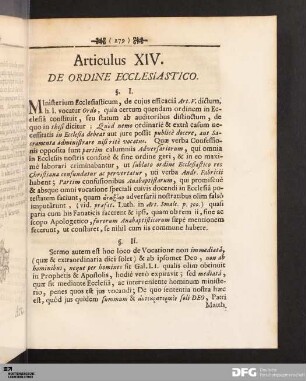 Articulus XIV. De Ordine Ecclesiastico.