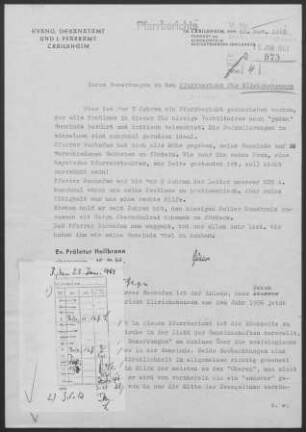 Ellrichshausen: Pfarrbericht 1956