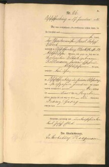 Standesamtsbuch der Stadt Aschaffenburg: Geburten 365/1900 - 184/1901