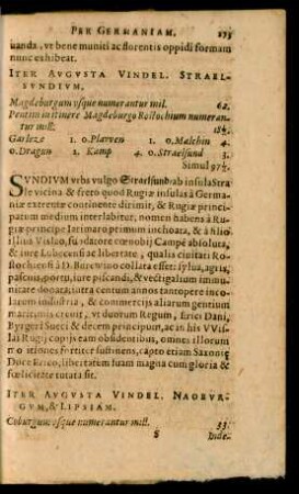 Iter Augusta Vindel. Naoburgum, & Lipsiam