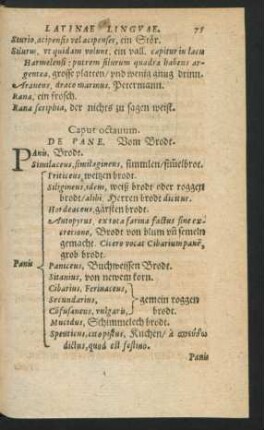 Caput octavum. De Pane.