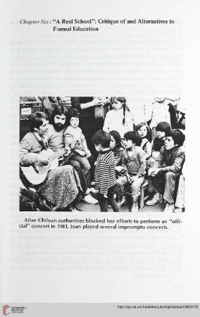 Chapter Six: "A Real School": Critique of and Alternatives to Formal Education