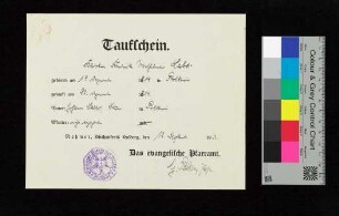 Karolin Friederike Wilhelmina Labes, Großmutter mütterlicherseits 1814