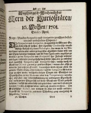 16. Wochen / 1701.