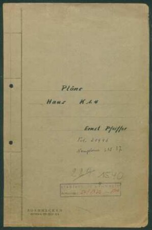 Ernst Pfeiffer, Inhaber des Eisenwaren-Fachgeschäfts Adolf Pfeiffer GmbH, Mannheim, M 5, 3 - Wiederaufbau des Geschäftshauses K 1, 4 in Mannheim