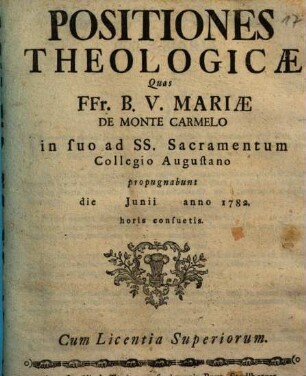Positiones Theologicae