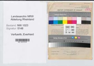 Entnazifizierung Everhard Verfuerth , geb. 25.03.1894 (Finanzangest.)