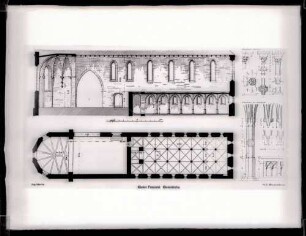 Klosterkirche; Querschnitt und Grundriss