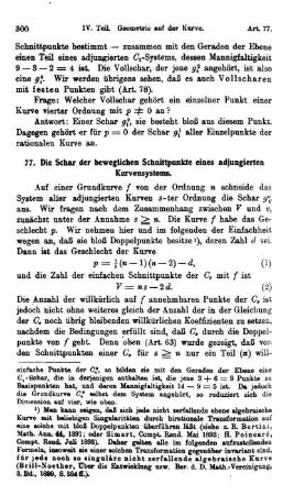 77. Die Schar der beweglichen Schnittpunkte eines adjungierten Kurvensystems