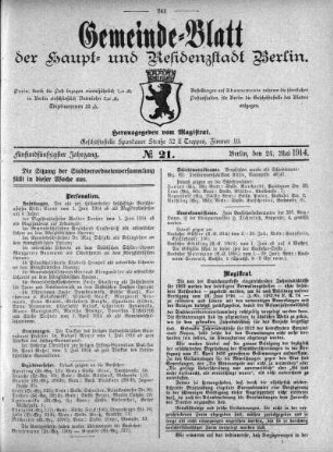1914,21: No. 21, 24. Mai 1914