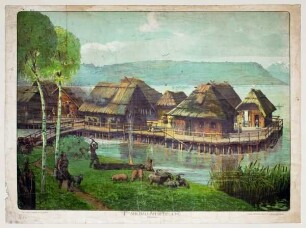 Pfahlbau-Ansiedlung, prähistorisch
