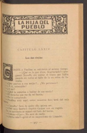 Capítulo LXXIV - Los dos rivales
