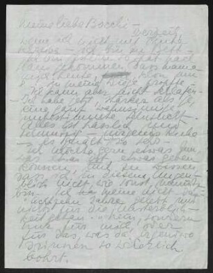 Brief von Alice Bernoulli an Margarete Hauptmann