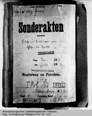 Gesetz, Verordnungen und Maßnahmen zum Schutze der Republik