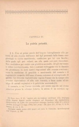 Capitolo IV. La patria potestà